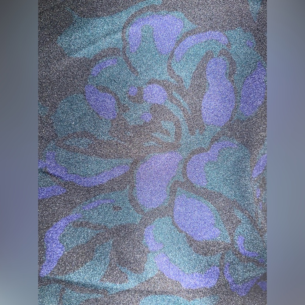Loft Elegant Blue and Purple Floral Dress - Picture 4 of 4